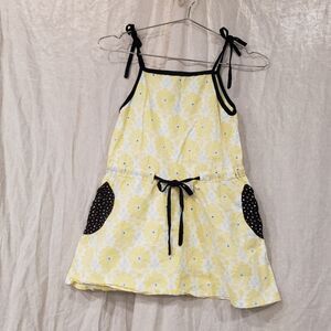 Rebe Floral Drawstring  Shoulder Tie Top